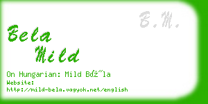 bela mild business card